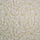 Papier de soie imprimé floral or / blanc 50x70cm 17g/m² – Paquet de 120 feuilles