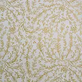 Papier de soie imprimé floral or / blanc 50x70cm 17g/m² – Paquet de 120 feuilles