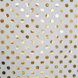 Papier de soie blanc à pois doré à chaud 50x70cm 17g/m² – Paquet de 120 feuilles