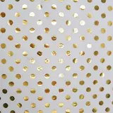 Papier de soie blanc à pois doré à chaud 50x70cm 17g/m² – Paquet de 120 feuilles