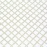 Papier cadeau blanc géométrique losanges or – Rouleau 50 cm x 25 m