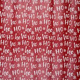 Papier cadeau rouge Ho Ho Ho flocons blancs 70 cm x 50 m 80 g/m² – Le rouleau - Papiers cadeaux à motifs
