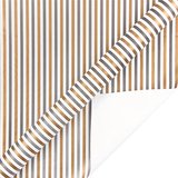 Papier cadeau rayures blanc, cuivre & gris 70 cm x 50 m 80 g/m² – Le rouleau - Papiers cadeaux à motifs