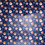 Papier cadeau Noël bleu marine motifs rouges et blancs 70 cm x 50 m 80 g/m² – Le rouleau