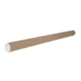 Tube carton L.75 cm x Ø 50/54 mm avec embouts plastiques – Paquet de 50