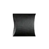 Boîte berlingot carton texturé 7 x 7 x 2,5 cm - Noir - Pochette cadeau carton - Lot de 10