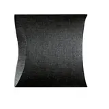 Boîte berlingot carton texturé 10 x 10 x 3,5 cm - Noir - Pochette cadeau carton - Lot de 10