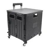 Bac pliant 35 L avec roulettes et poignée télescopique – chariot caisse mobile