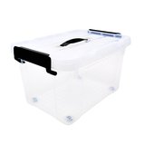 Bac de rangement translucide à roulettes 43L avec couvercle clipsable – 51x38x30,5cm
