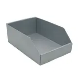 Bac à bec plastique polypropylène alvéolaire 4,3L 19 x 30 x 5,5 / 10,5 cm – Gris - Lot de 10