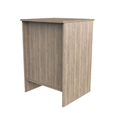 Comptoir d'accueil chêne authentique gris 60 x 52 x 88 cm