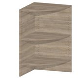 Comptoir d'angle chêne authentique gris 52 x 52 x 88 cm