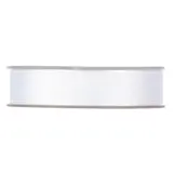 Ruban gros grain blanc 25 mm x 20 m coton