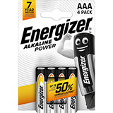 Piles alcalines LR03 AAA Energizer power  - Piles