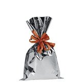 Pochette cadeau métallisée argent brillant 20 x 35 cm - Sachet cadeau argent- Lot de 50