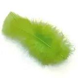 Plume vert anis artificielle L 10 cm - Plumes décoratives - Sachet de 30g