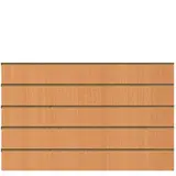 Panneau rainuré Hêtre Naturel, entraxe 15 cm