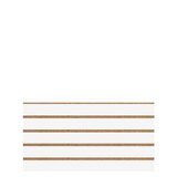 Panneau rainuré Blanc Craie, entraxe 10 cm