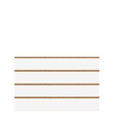 Panneau rainuré Blanc Craie, entraxe 15 cm - Ligne Memphis - Diam. 60 mm