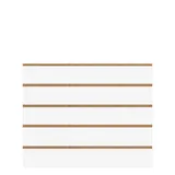 Panneau rainuré Blanc Craie, entraxe 15 cm