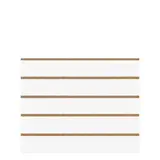 Panneau rainuré Blanc Craie, entraxe 15 cm