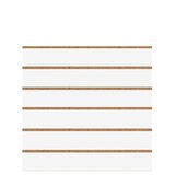 Panneau rainuré Blanc Craie, entraxe 15 cm