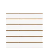 Panneau rainuré Blanc Craie, entraxe 15 cm