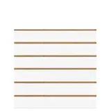 Panneau rainuré Blanc Craie, entraxe 15 cm