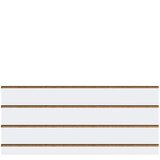 Panneau rainuré Blanc Craie, entraxe 15 cm