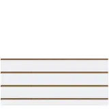 Panneau rainuré Blanc Craie, entraxe 15 cm