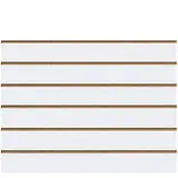 Panneau rainuré Blanc Craie, entraxe 15 cm