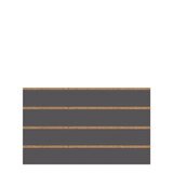 Panneau rainuré Gris anthracite, entraxe 15 cm - Ligne Memphis - Diam. 60 mm