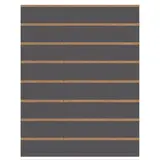 Panneau rainuré Gris anthracite , entraxe 15 cm 