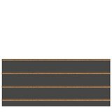 Panneau rainuré Gris anthracite, entraxe 15 cm - Ligne Memphis