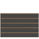 Panneau rainuré Gris anthracite, entraxe 15 cm