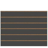 Panneau rainuré Gris anthracite, entraxe 15 cm - Ligne Memphis