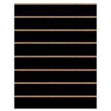 Panneau rainuré Noir, entraxe 15 cm