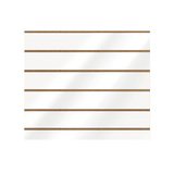 Panneau rainuré blanc laqué brillant 96,2 x 80 cm - MDF 18mm - entraxe 15 cm