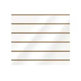 Panneau rainuré blanc laqué brillant 96,2 x 80 cm - MDF 18mm - entraxe 15 cm