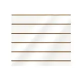 Panneau rainuré blanc laqué brillant 96,2 x 80 cm - MDF 18mm - entraxe 15 cm