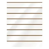 Panneau rainuré blanc laqué brillant 96,2 x 120 cm - MDF 18mm - entraxe 15 cm