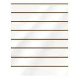 Panneau rainuré blanc laqué brillant 96,2 x 120 cm - MDF 18mm - entraxe 15 cm