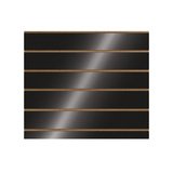 Panneau rainuré noir laqué brillant 96,2 x 80 cm - MDF 18mm - entraxe 15 cm