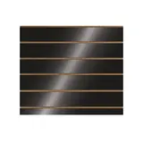 Panneau rainuré noir laqué brillant 96,2 x 80 cm - MDF 18mm - entraxe 15 cm