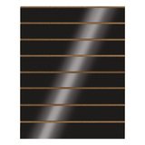Panneau rainuré noir laqué brillant 96,2 x 120 cm - MDF 18mm - entraxe 15 cm