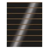 Panneau rainuré noir laqué brillant 96,2 x 120 cm - MDF 18mm - entraxe 15 cm