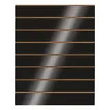 Panneau rainuré noir laqué brillant 96,2 x 120 cm - MDF 18mm - entraxe 15 cm