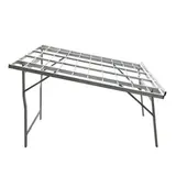 Table de marché inclinée alu, table de maraicher 150 x 120 x 85/58 cm