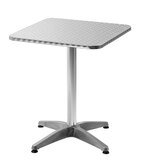 Table carrée en inox 60 x 60 x H 72 cm