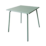 Table métal carrée 70 x 70 x H 72 cm vert menthe